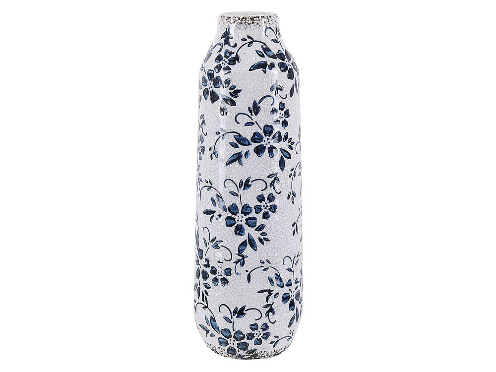 Váza 30 cm Mulza (bílá + modrá)