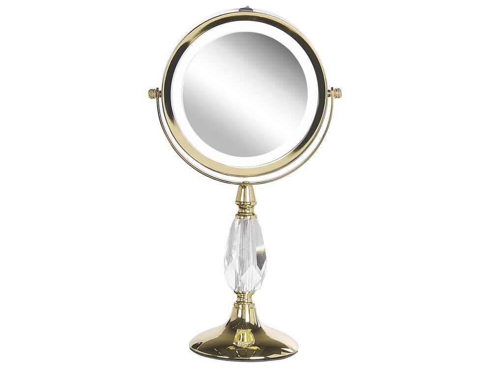 Makeup zrcadlo ø 18 cm Maurie (zlatá)