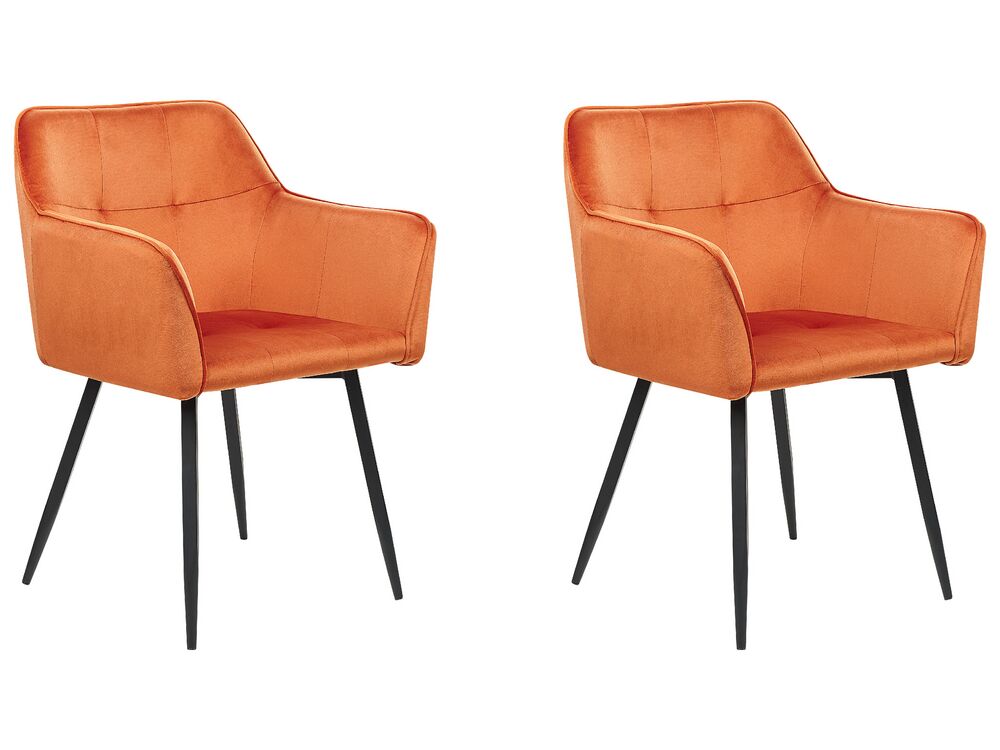 Set 2 ks jídelních židlí Jasminka (oranžová)
