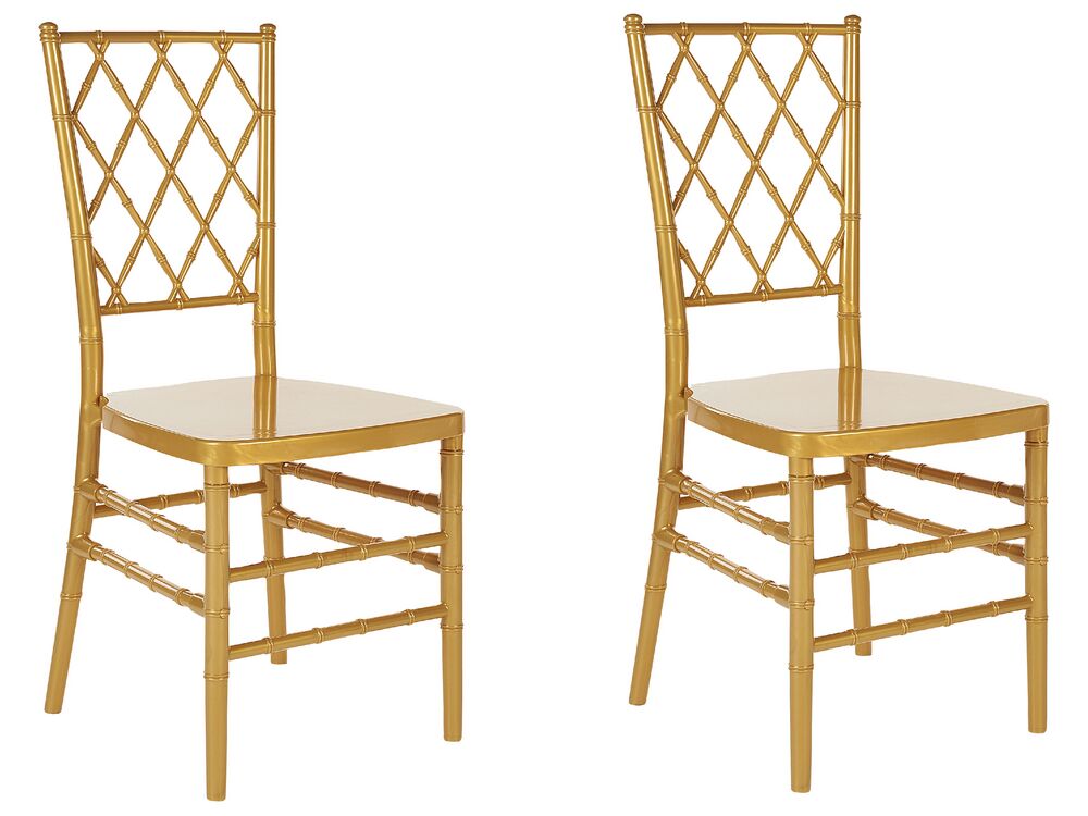 Set 2 ks jídelních židlí Christian (zlatá)
