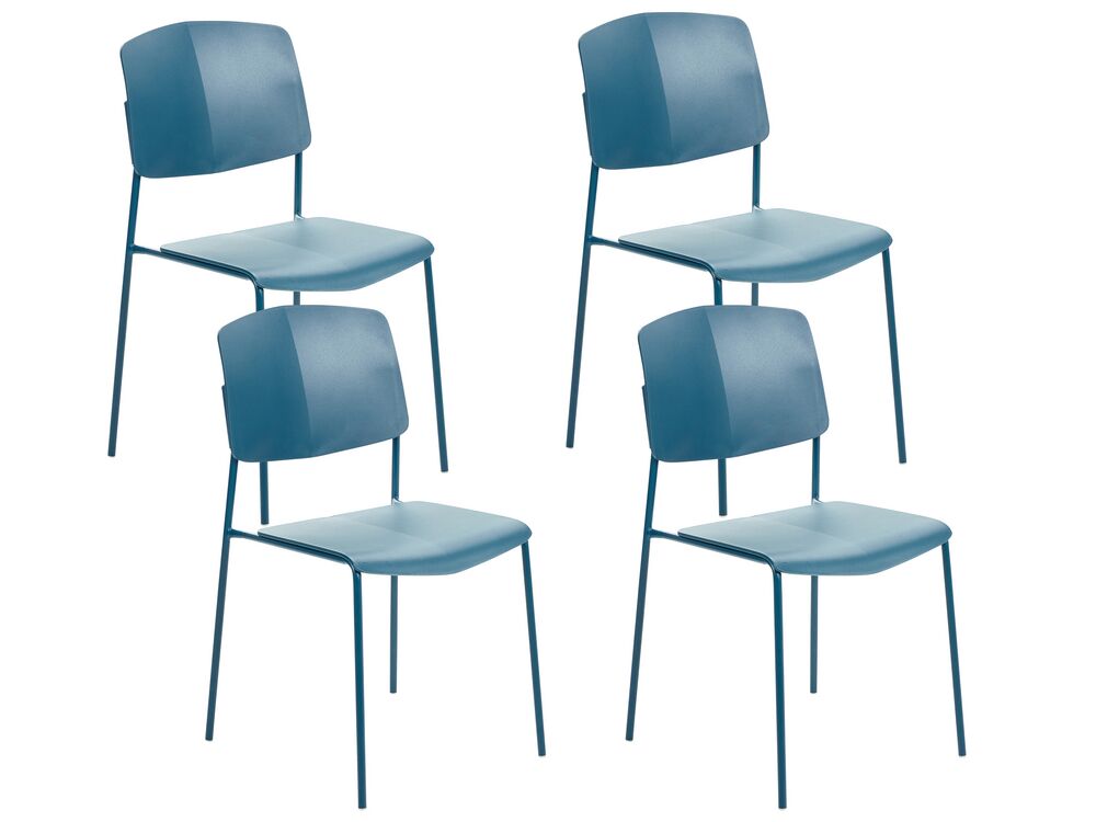 Set 4 ks jídelních židlí Augustino (modrá)