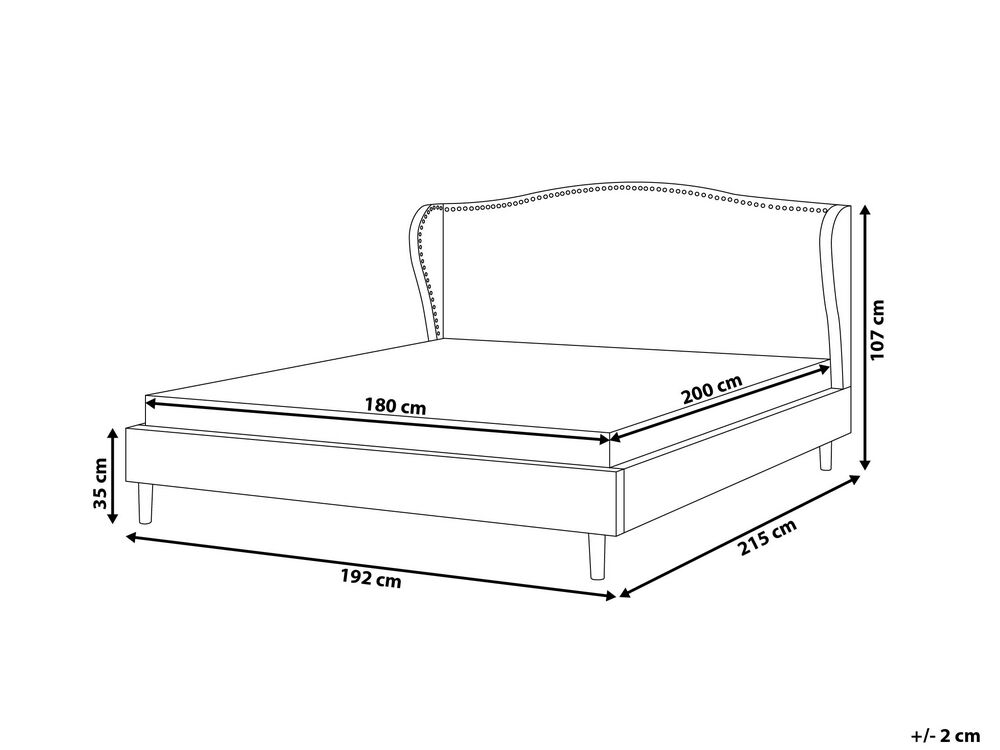Manželská postel 180 cm COLLETTE (s roštem) (šedá)