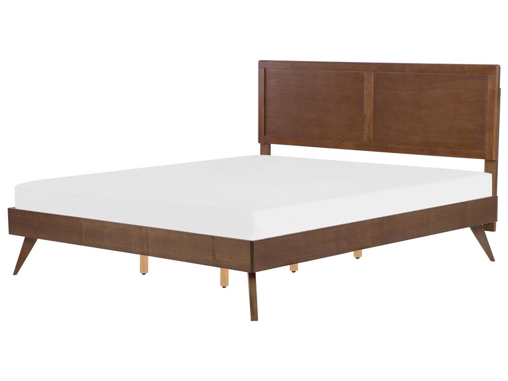 Manželská postel 180 cm ISTA (s roštem) (tmavé dřevo)