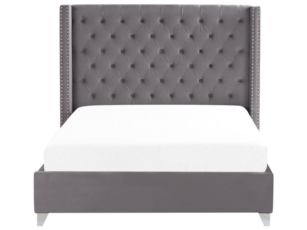 Manželská postel 160 cm LUBECK (s roštem) (šedá)