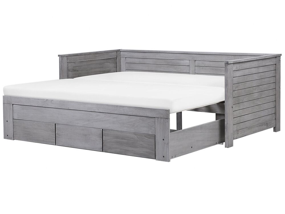Rozkládací postel 91 cm CAJUN (s roštem) (šedá)