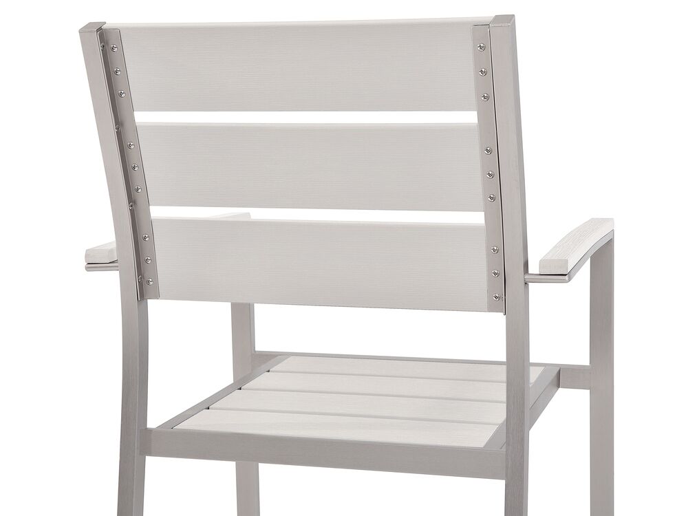 Set 6 ks. zahradních židlí VERO (překližka) (bílá)