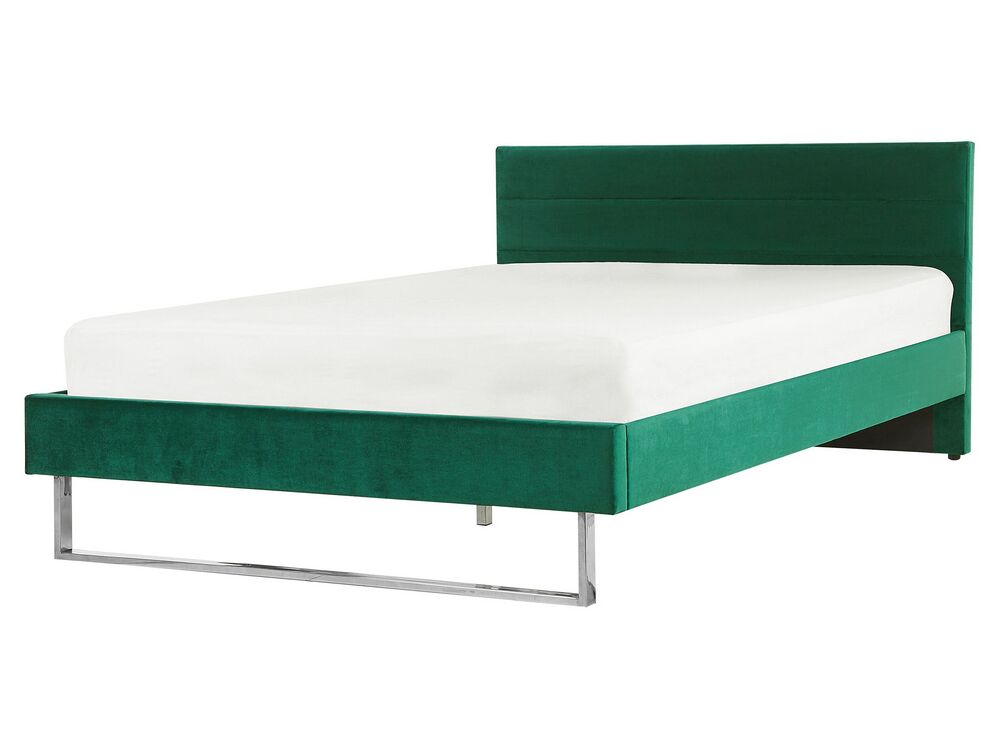 Manželská postel 160 cm BELAE (s roštem) (zelená)
