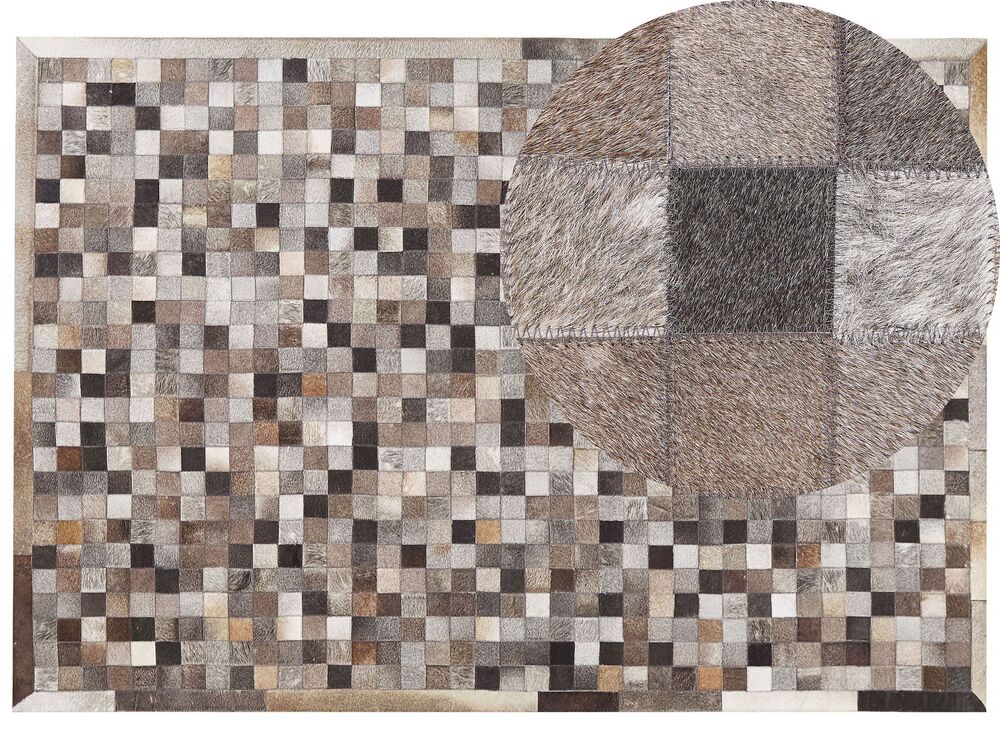 Koberec 160x230 cm ALUMUR (patchwork hnědá)