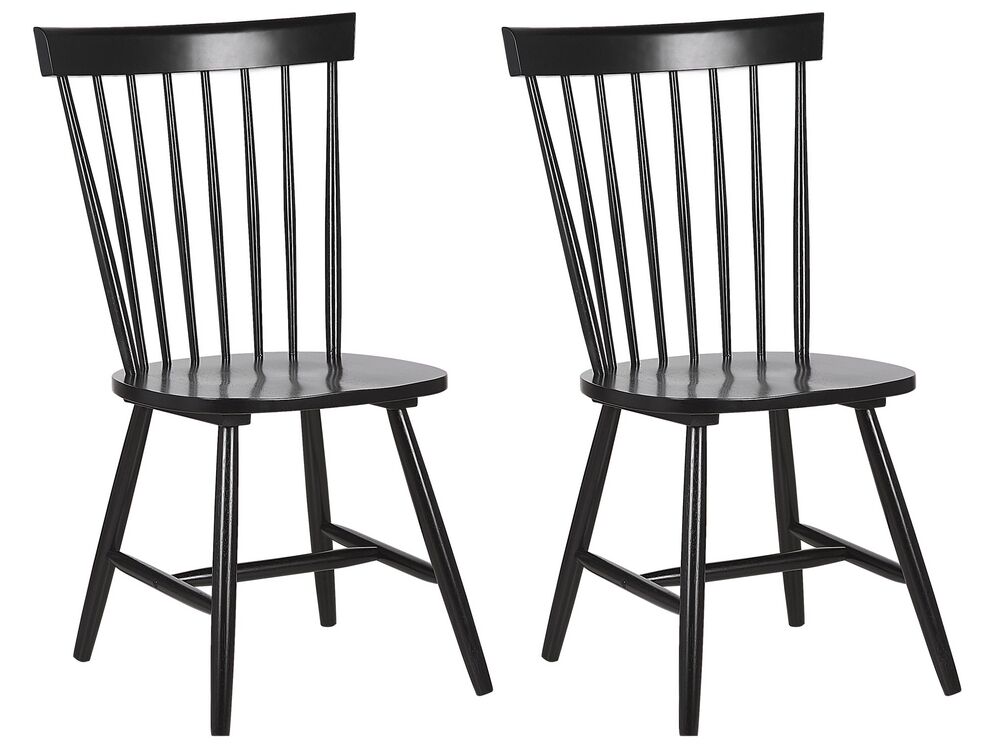 Set 2 ks. jídelních židlí Bargo (černá)