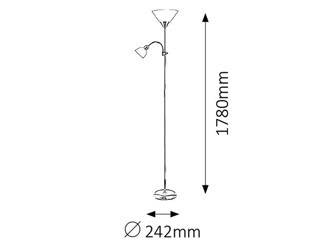 Stojanová lampa Action 4026 (stříbrná + pomerančová)