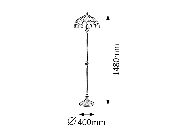 Stojanová lampa Marvel 8078 (bronzová + vícebarevné)