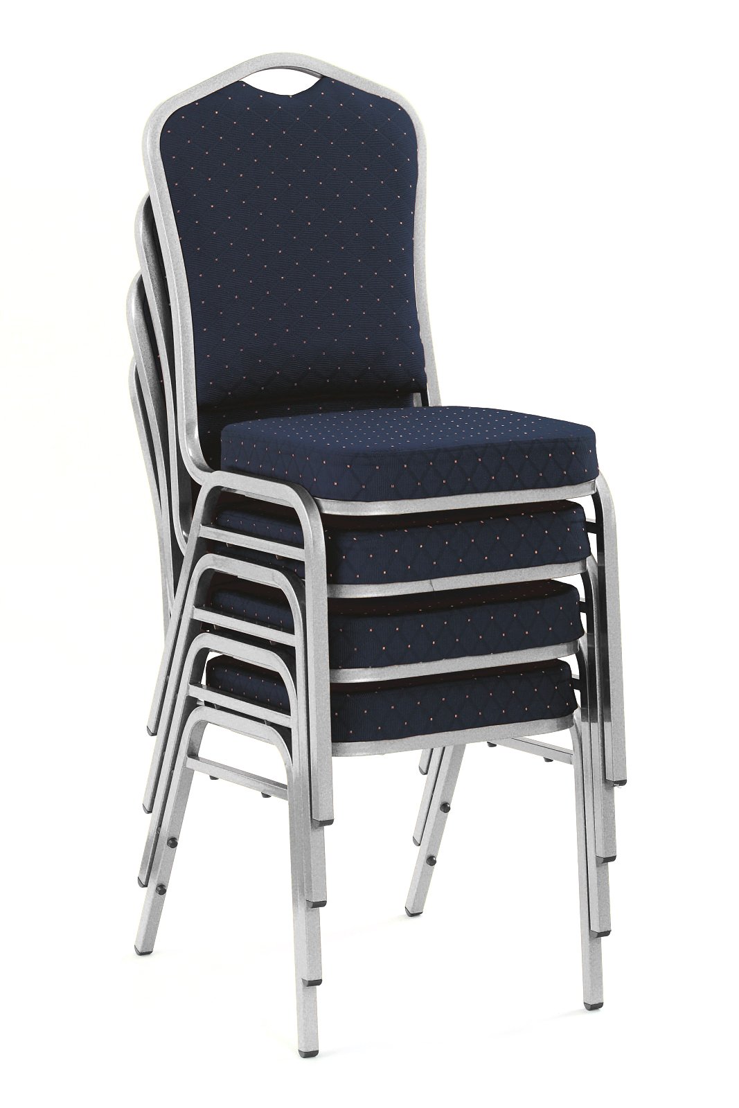 Jídelní židle Carn S (stříbrná + modrá)