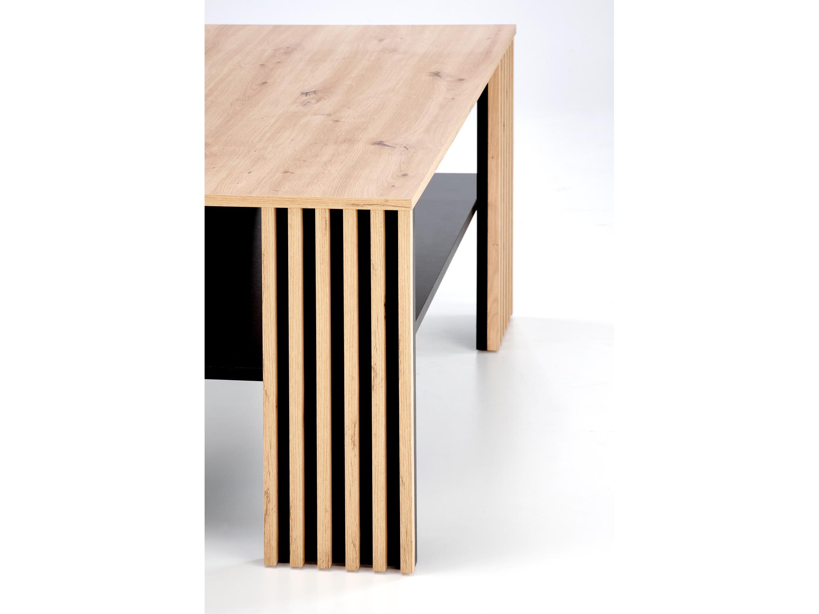Konferenční stolek Femme (dub artisan + černá)
