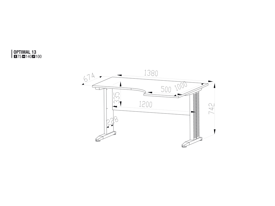 PC stolek Optimal 13