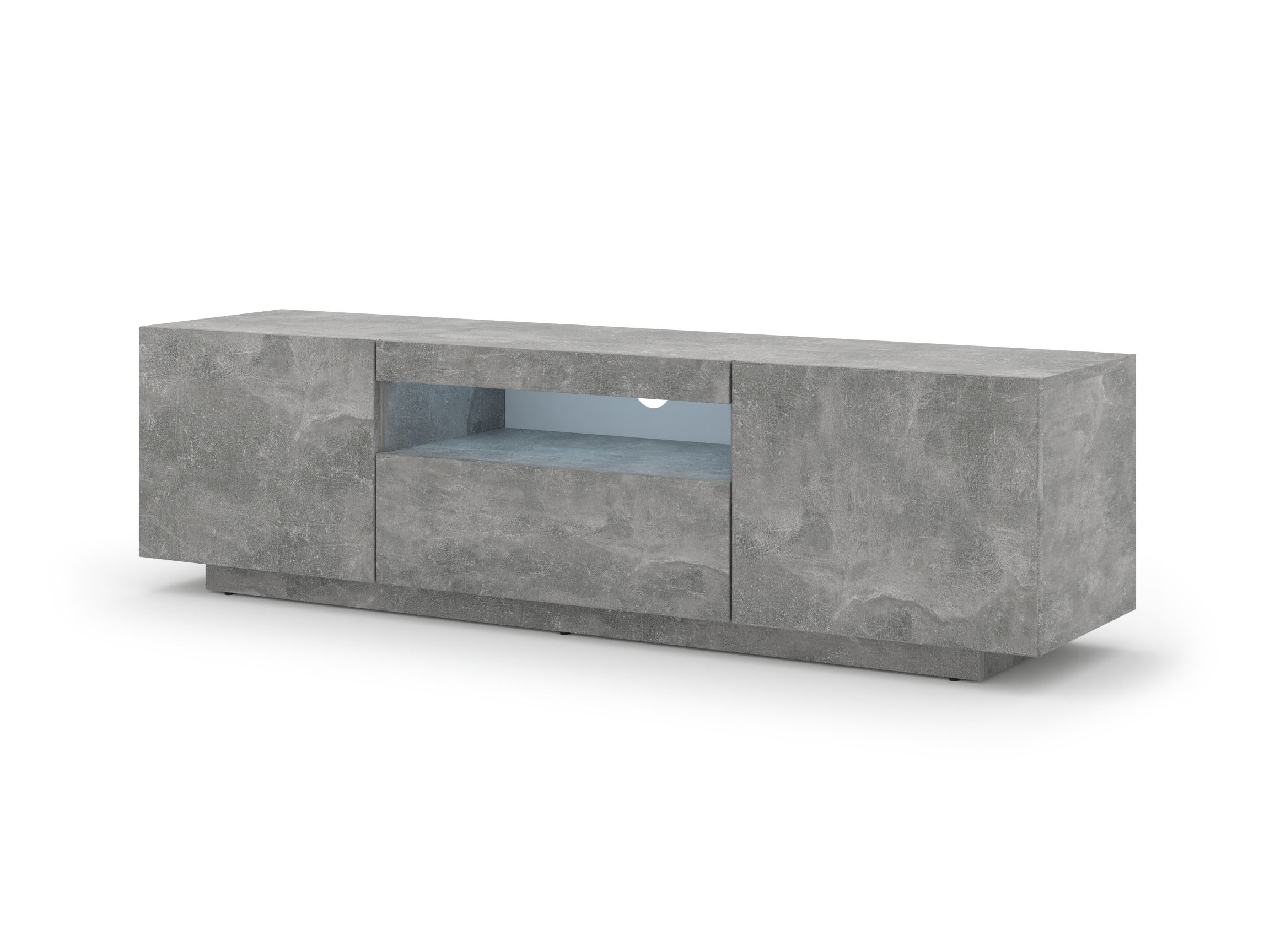 TV stolek/skříňka Aurinko 150 (beton) (s osvětlením)