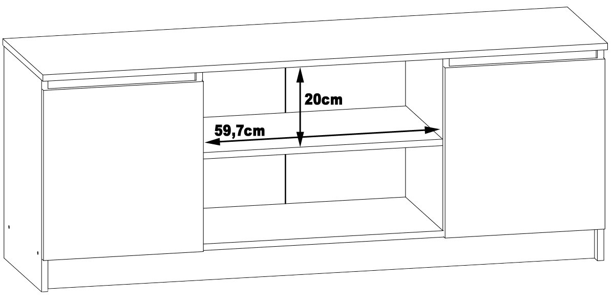 TV stolek Dariel (dub sonoma + wenge)