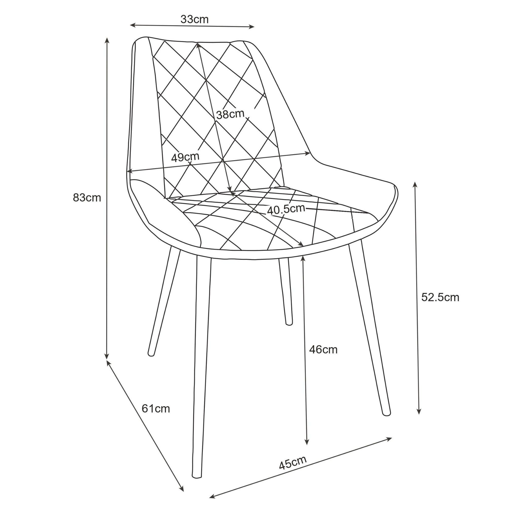 Jídelní židle Sariel (růžová) (2ks)