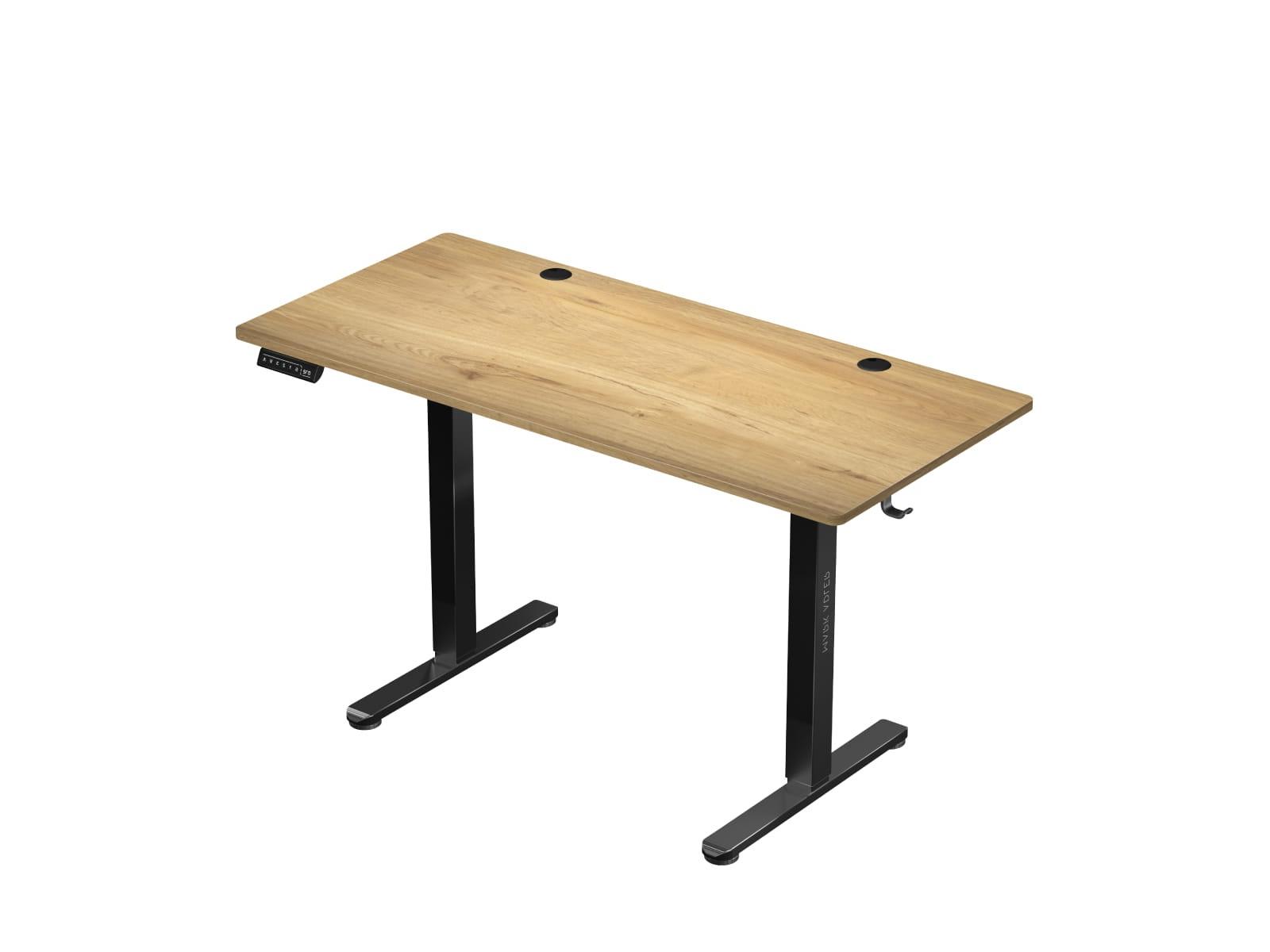 Elektricky nastavitelný PC stolek Legend 7.0 (černá + dřevo)
