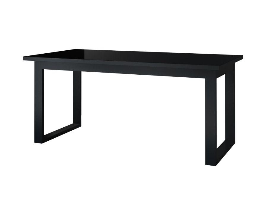 Jídelní stůl Henry Typ 92 (pro 6 až 8 osob) (černý + černý vysoký lesk)