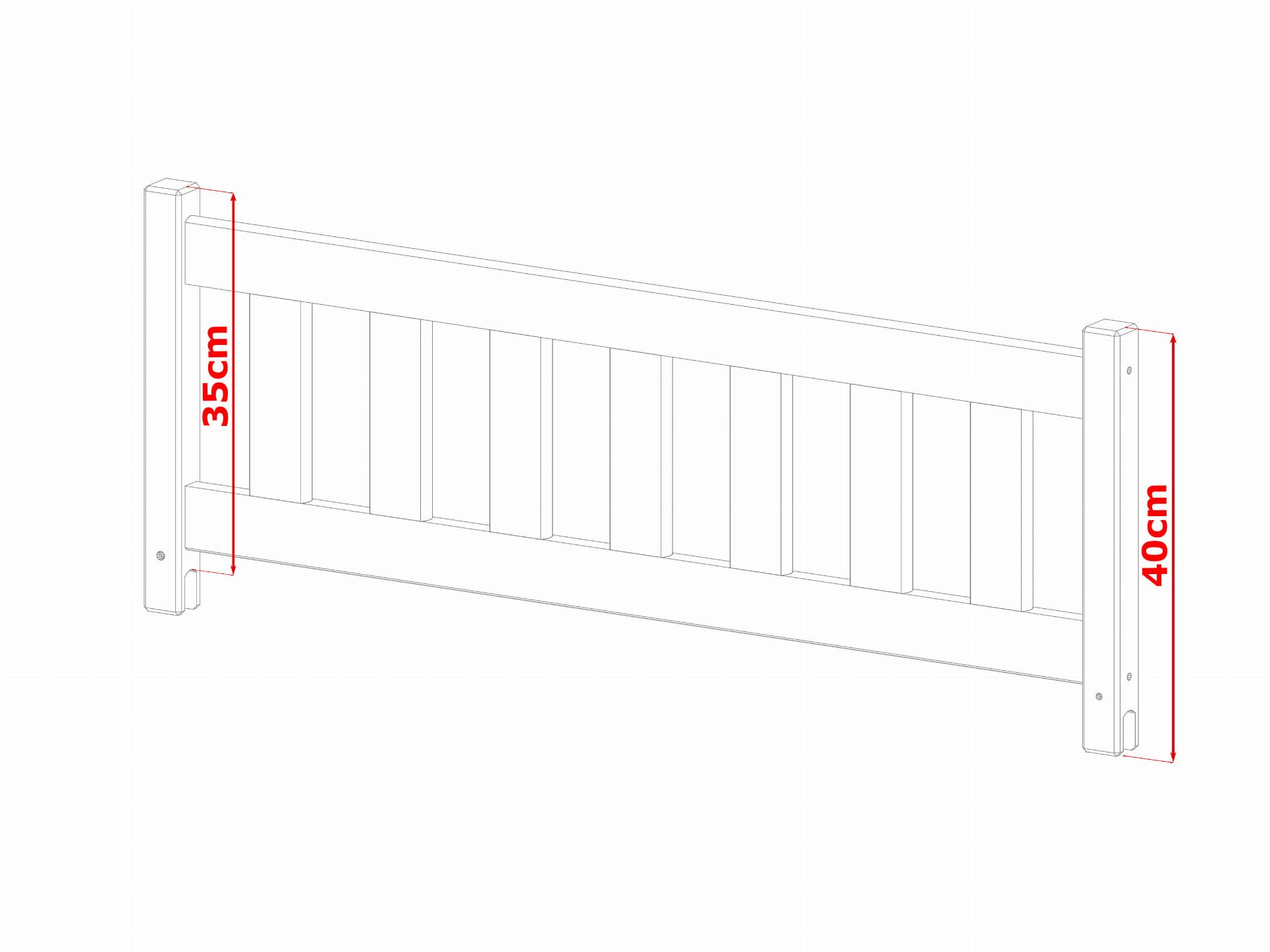 Dětská postel 90 x 200 cm KARLA (s roštem a úl. prostorem) (bílá) *bazar