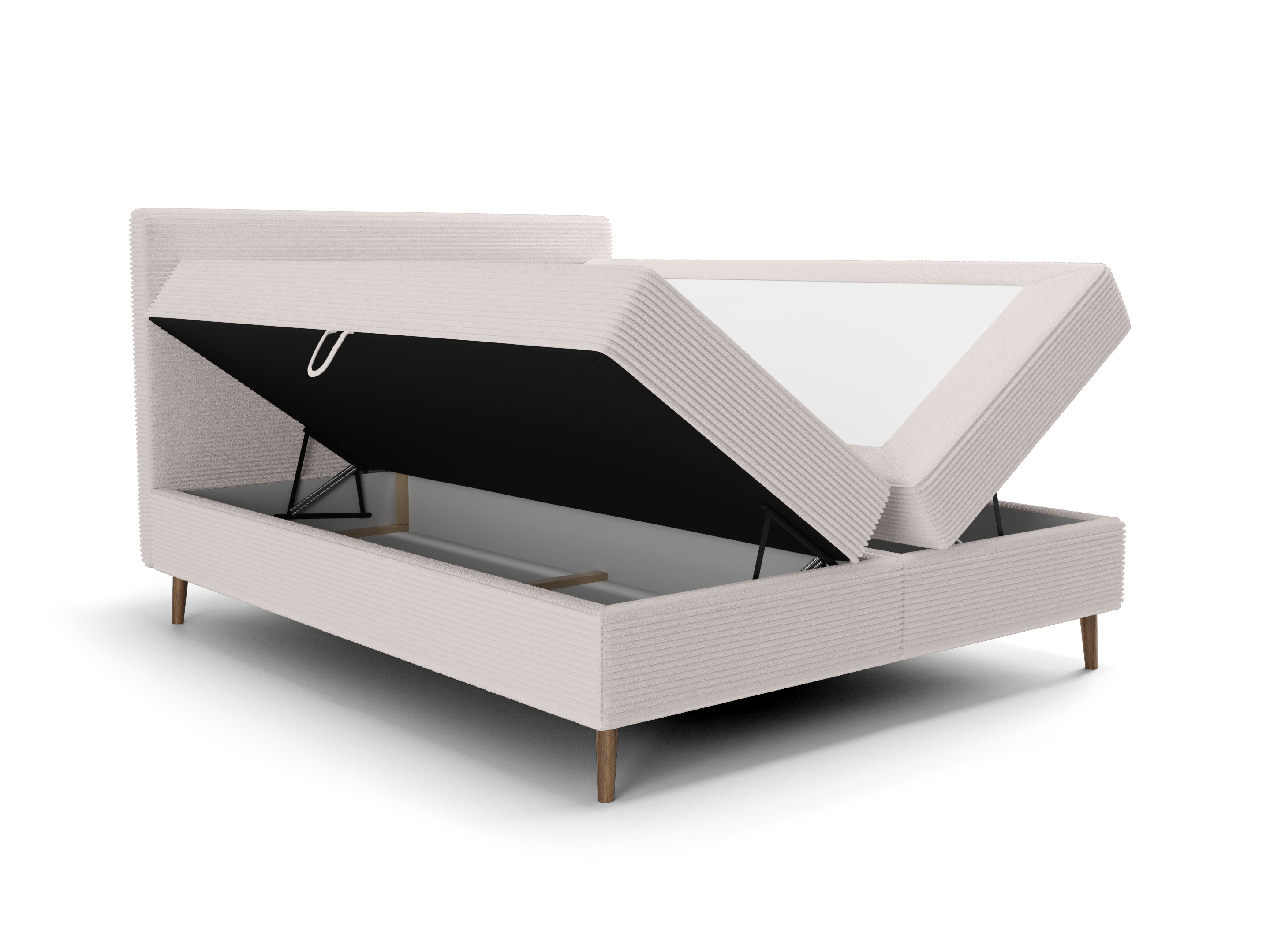 Manželská postel 200 cm Napoli Comfort (bílá) (s roštem, s úl. prostorem)