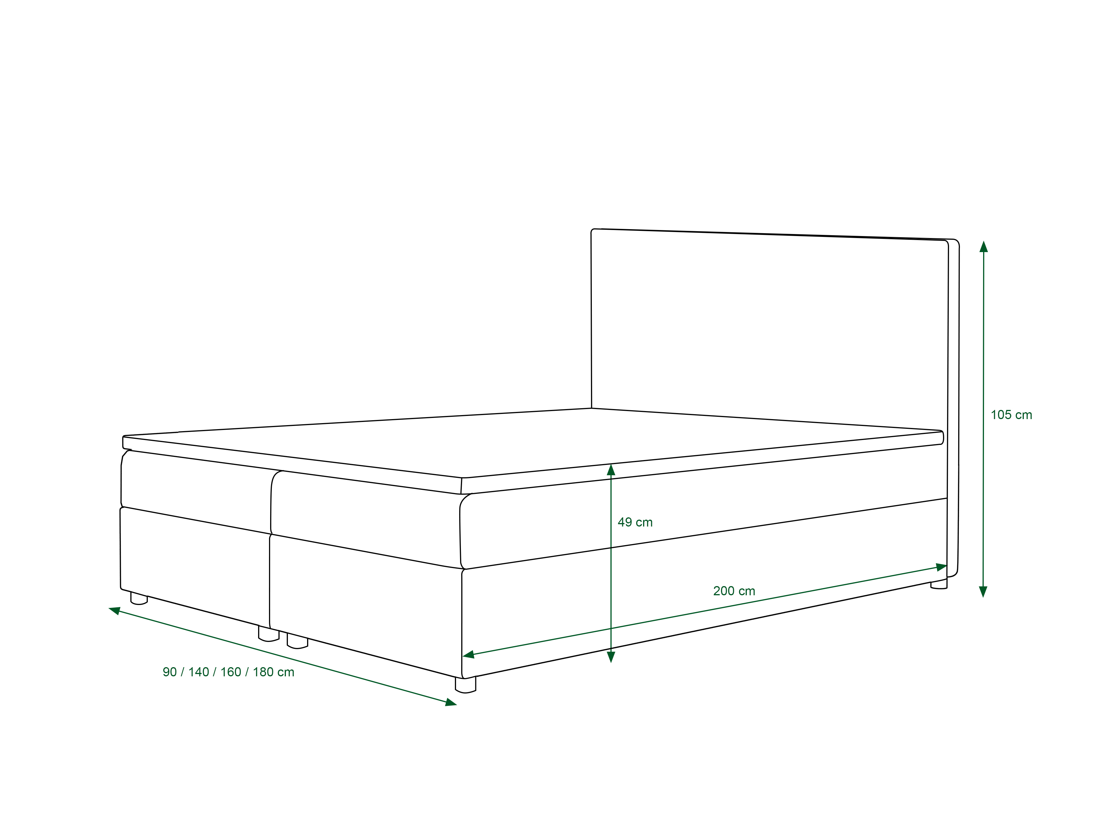 Manželská postel Boxspring 140 cm Skonto Comfort (tmavě šedá + vzor pletený) (s matrací a úložným prostorem)