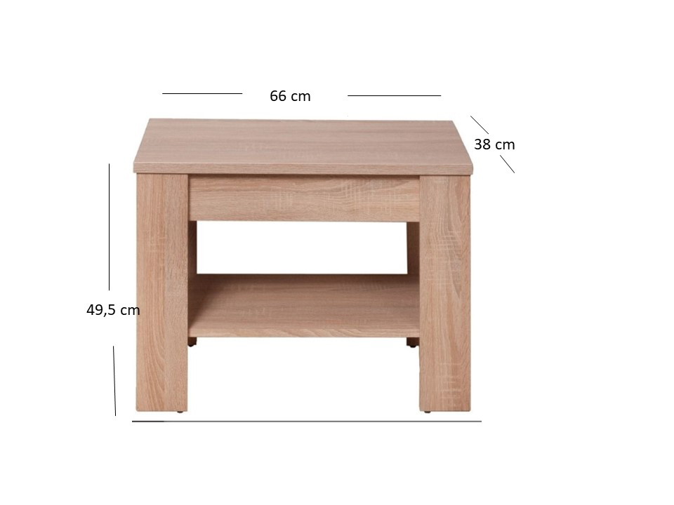 Konferenční stolek Gwenn 70 (dub sonoma)