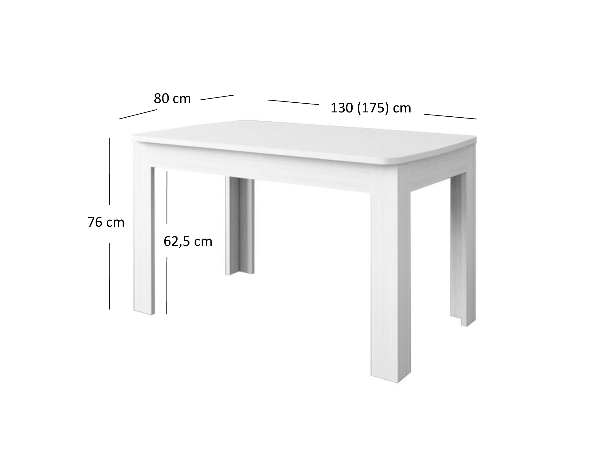 Rozkládací jídelní stůl ORONTES (krémová + dub ancona) (pro 4 až 6 osob)