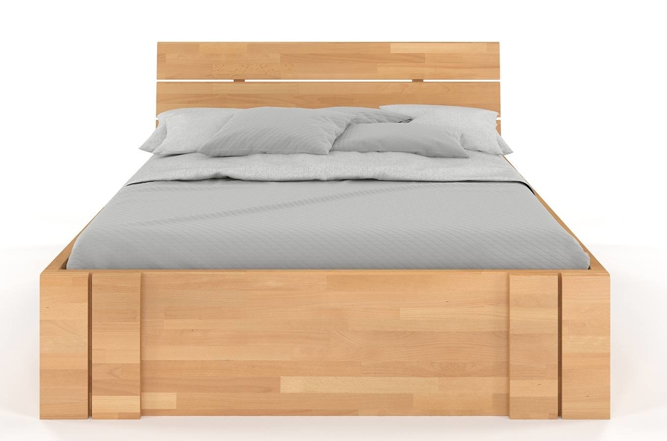 Manželská postel 180 cm Naturlig Tosen High Drawers (buk)