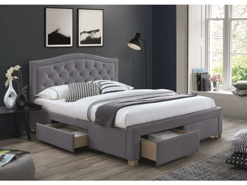 Manželská postel 160x200 cm Eliana (šedá) (bez matrace)