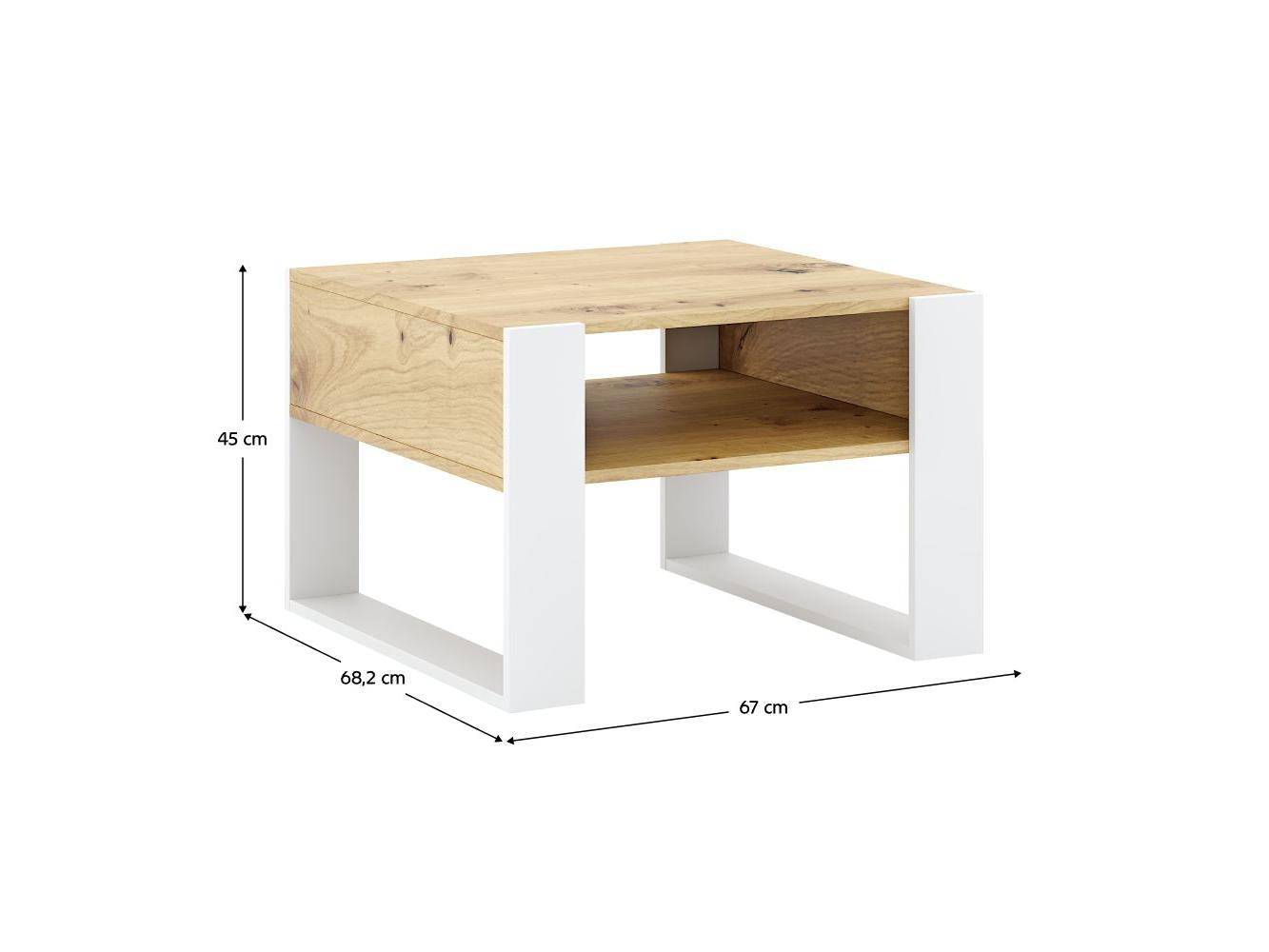 Konferenční stolek Corosta 2 (dub artisan + bílá)