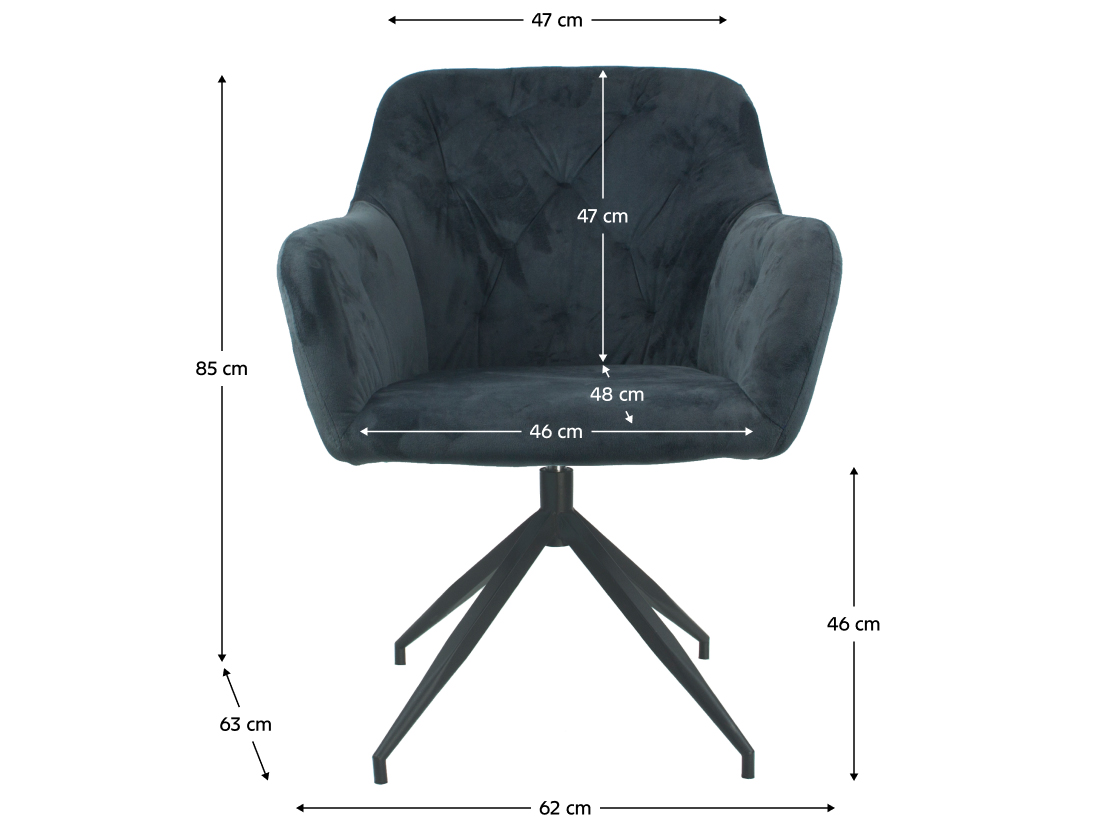 Otočná židle Viata (tmavě šedá + černá) 