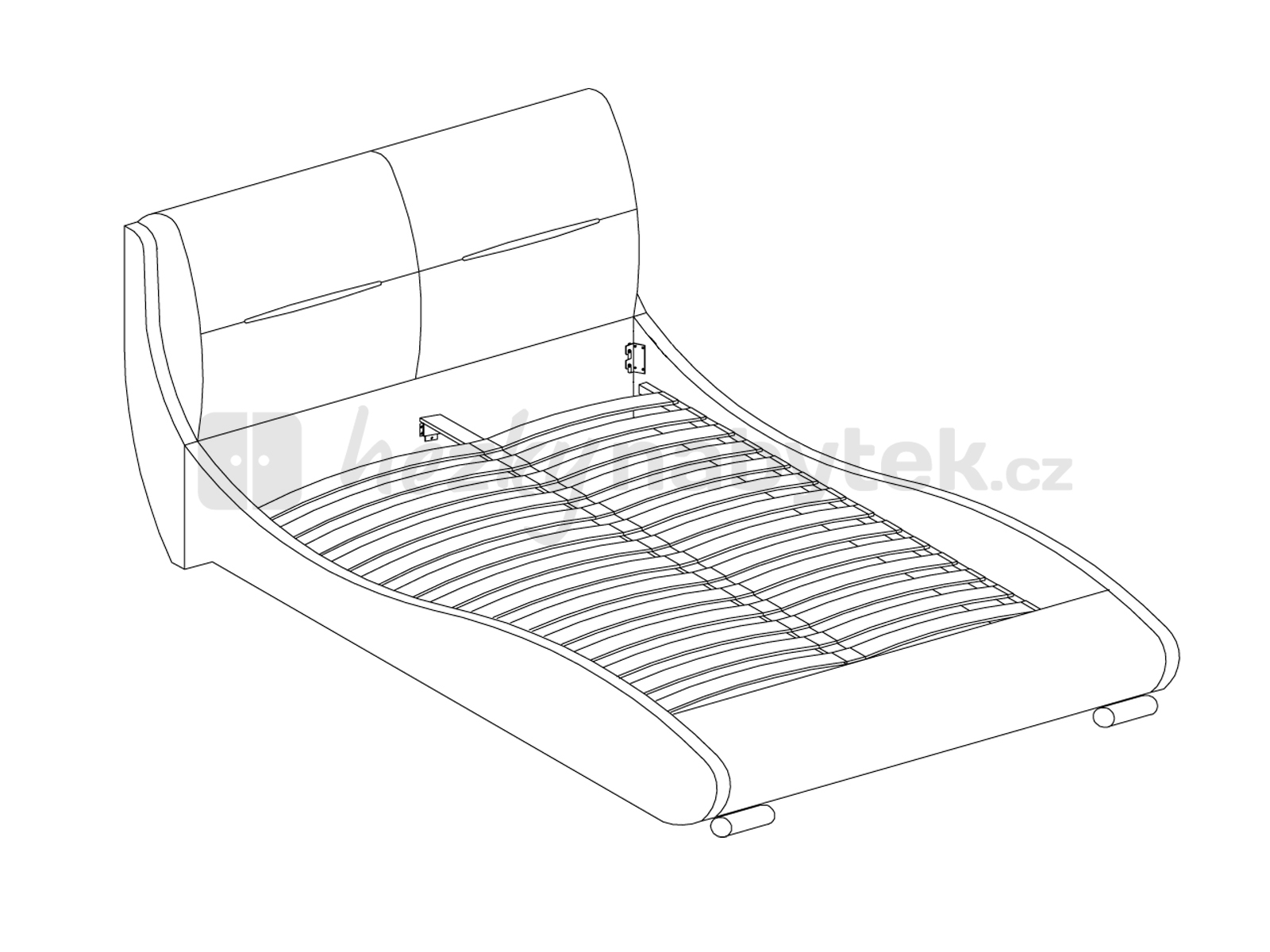 Manželská postel 160 cm Herms (s roštem)