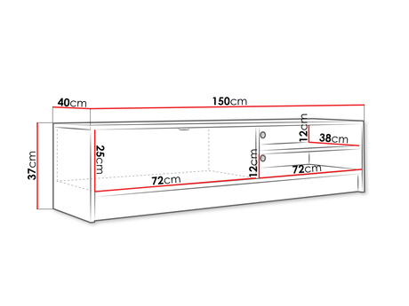 TV skříňka Mesmana 1K (bílá)