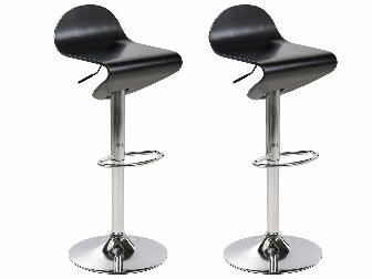 Set 2ks barových židlí Livza (černá)