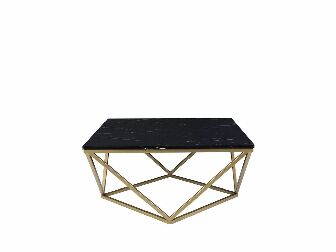 Konferenční stolek Magna (černá) (zlaté nohy)