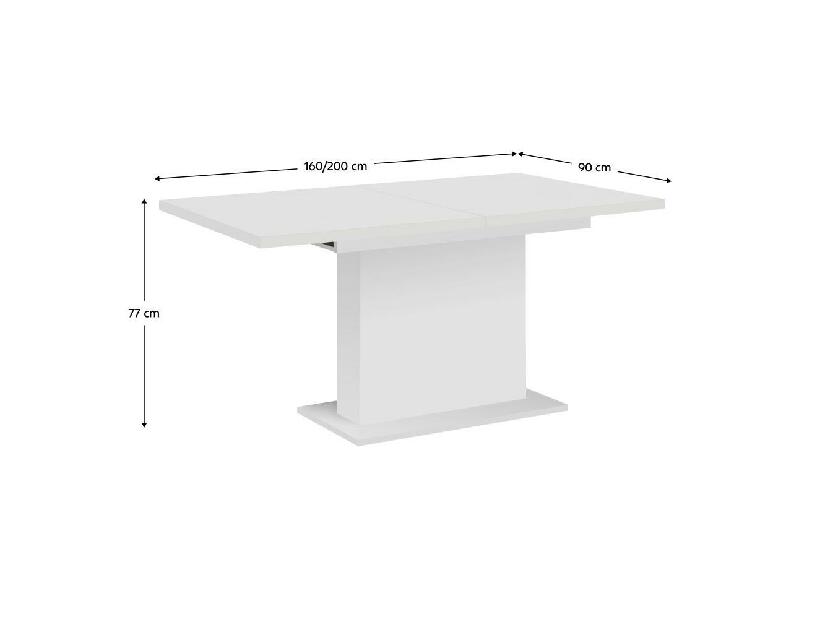 Rozkládací jídelní stůl Bovata (bílá) (pro 6-8 osob)