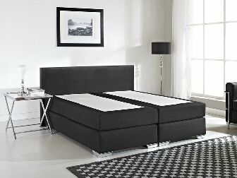 Boxspring postel 180 cm PREMIER 2 (s matracemi) (černá)