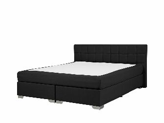 Manželská postel Boxspring 160 cm ADIR (s matracemi) (černá)