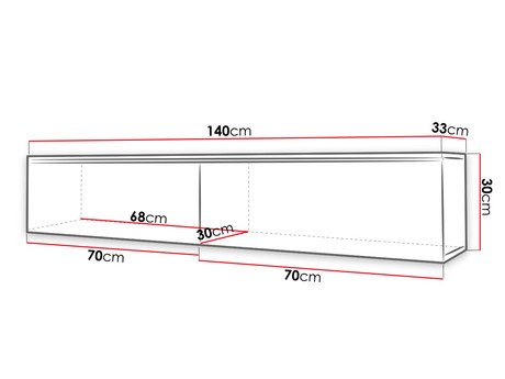 TV skříňka Dlana 140 MDF (černý grafit + rybí kost černá)