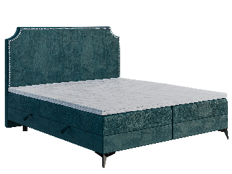 Kontinentální postel 160 cm Lexa (mořská) (s matrací a úl. prostorem)