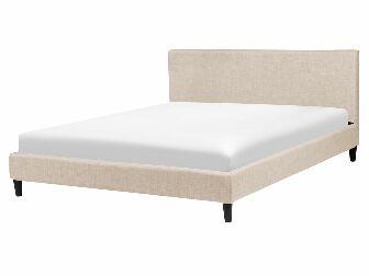Manželská postel 160 cm FUTTI (s roštem) (béžová)