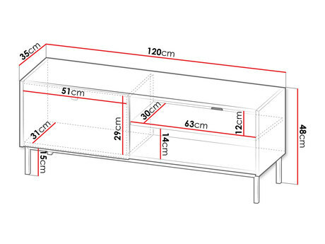 TV skříňka Probazzo 1KW (černá)