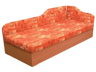 Jednolůžková postel (válenda) 80 cm Eda 4/2 (s molitanovou matrací) (P)