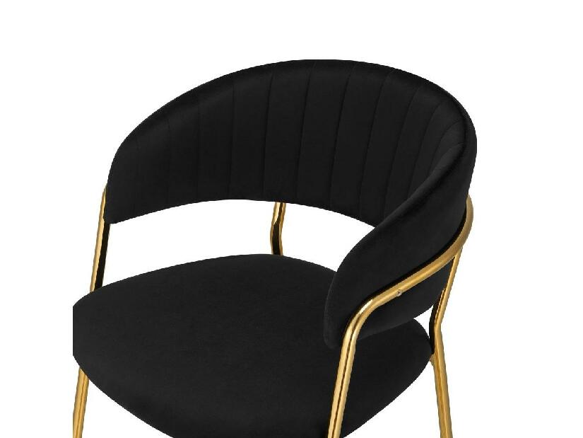 Barová židle Dasmona 2 (černá + zlatá + chromová)