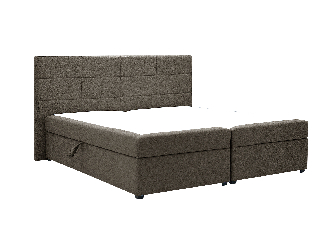 Manželská postel Boxspring 180 cm Revenant (hnědá) (s roštem a matrací) (s úl. prostorem)