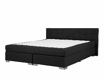 Manželská postel Boxspring 180 cm ADIR (s matracemi) (černá)