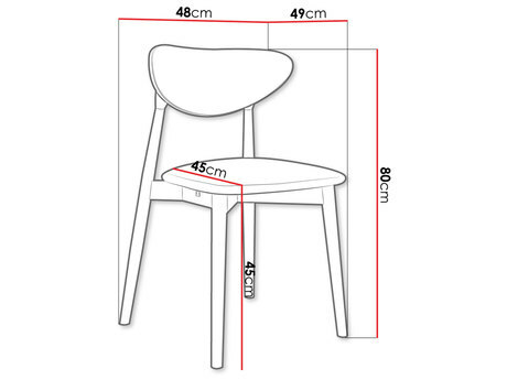 Jídelní židle KD 65 C (buk + hnědá)