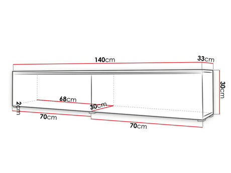 TV skříňka Dlana 140 MDF (černý grafit + rybí kost černá)