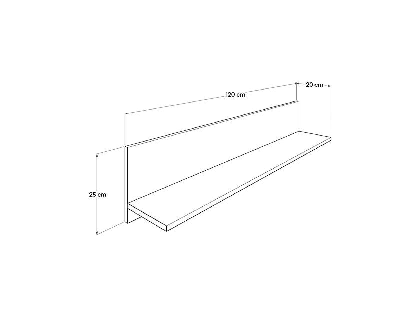 Nástěnná police Refledetto (dub sonoma)
